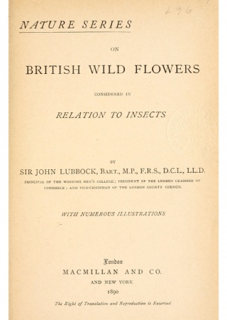 On British wild flowers considered in relation to insects